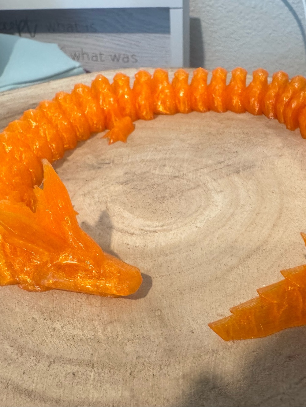 Orange articulating dragon
